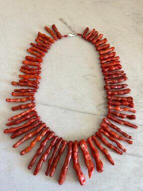 Italian Red Coral Necklace